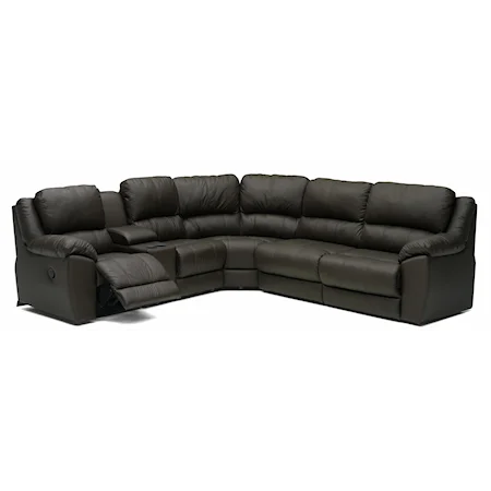 L-Shaped Leather Reclining Sectional